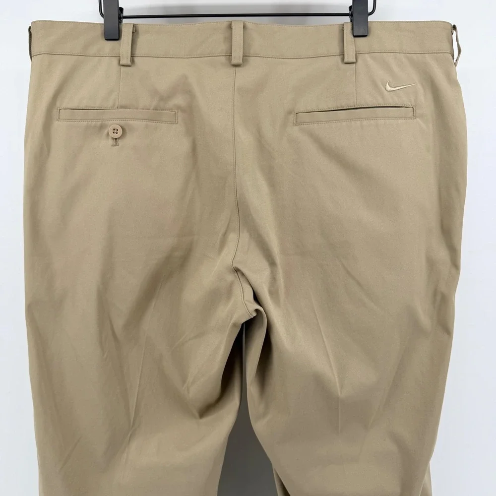 Nike Golf Dri-FIT Flat Front Pants Performance Khaki Tan 38x29 Mens Trousers